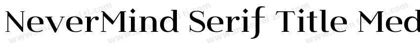 NeverMind Serif Title Medium字体转换